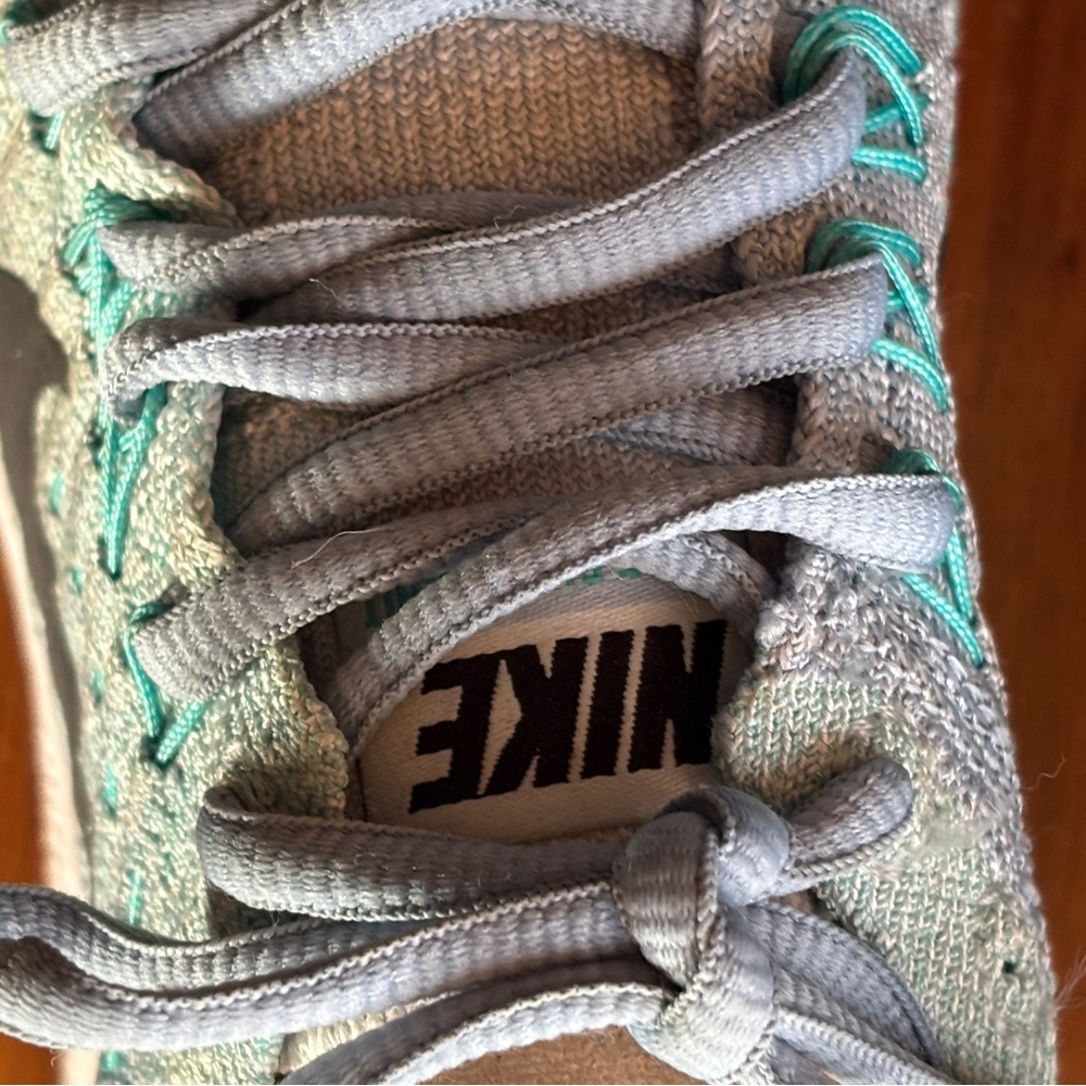 Nike Free RN Flyknit US 8 Running Shoe Blue Aqua 880844 402 - Picture 8 of 13